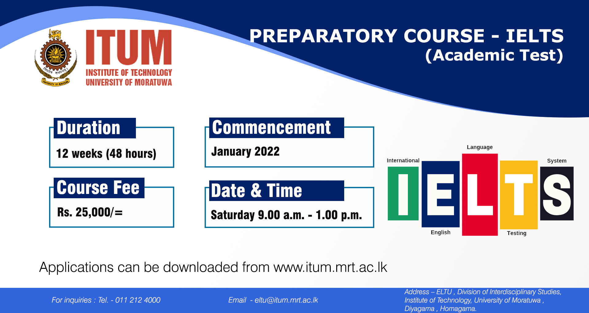 Preparatory Course - IELTS (Academic Test)
