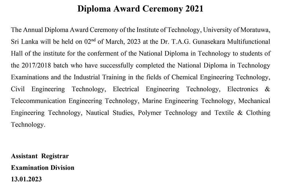Diploma Award Ceremony - 2021